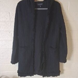 Laundry By Shelli Segal Women's Textured Black Blazer